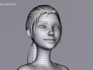 Kristen Cartoon GirlRig V1 3D-Modell