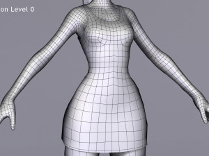 Kristen Cartoon GirlRig V1 3D-Modell