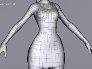 Kristen Cartoon GirlRig V1 3D Model