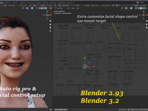 Kristen Cartoon GirlRig V1 3D Model