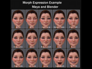 Kristen Kristen Cartoon GirlRig V2 3D Model