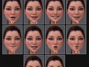 Kristen Kristen Cartoon GirlRig V2 3D Model