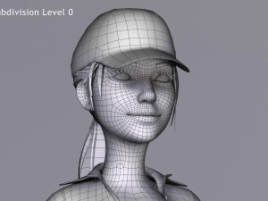 Kristen Kristen Cartoon GirlRig V2 3D Model