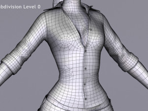 Kristen Kristen Cartoon GirlRig V2 3D Model