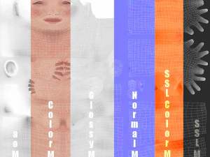 クリステン Kristen Cartoon GirlRig V2 3Dモデル