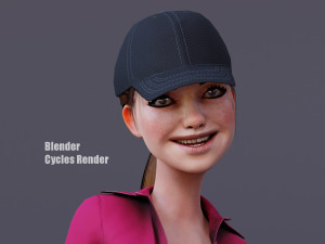 Kristen Cartoon Girl Outfit2 Model 3D