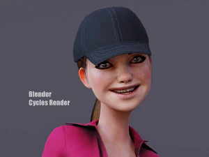 Kristen Cartoon Girl Outfit2 3D Model
