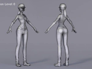 Kristen Cartoon Girl Outfit2 3D Model