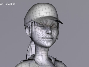 Kristen Cartoon Girl Outfit2 Model 3D