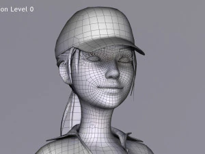 Kristen Cartoon Girl Outfit2 3D Model