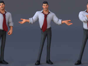 Corporate Man 3D Model