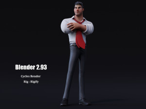 Corporate Man 3D Model