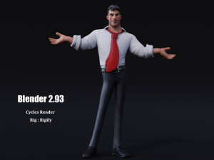 Corporate Man 3D Model
