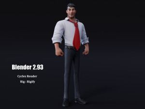 Corporate Man 3D Model