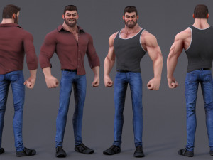 James Cartoon ManRig Modelo 3D
