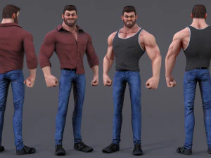 James Cartoon ManRig 3D Model