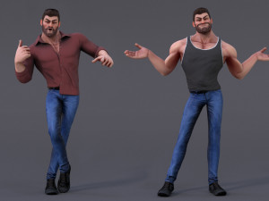 James Cartoon ManRig Modelo 3D