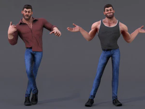 James Cartoon ManRig 3D Model