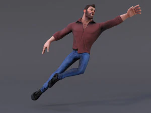 James Cartoon ManRig 3D Model