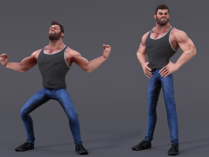 James Cartoon ManRig Modelo 3D