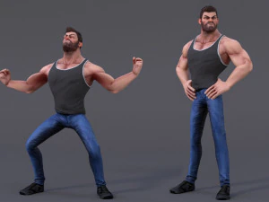 James Cartoon ManRig 3D Model