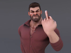 James Cartoon ManRig 3D Model