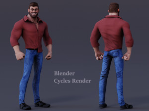 James Cartoon ManRig Modelo 3D