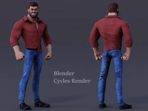 James Cartoon ManRig 3D Model