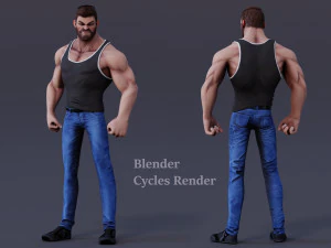 James Cartoon ManRig 3D Model