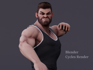James Cartoon ManRig Modelo 3D