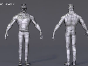 James Cartoon ManRig 3D Model