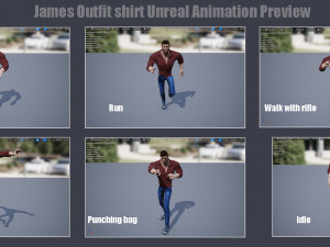 James Cartoon ManRig Modelo 3D