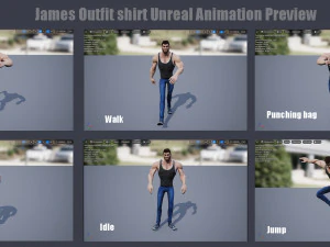 James Cartoon ManRig 3D Model