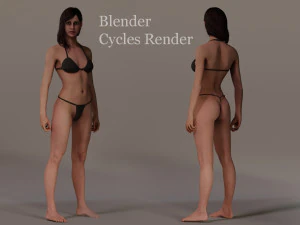 女性ベースの完全なリグ 3Dモデル