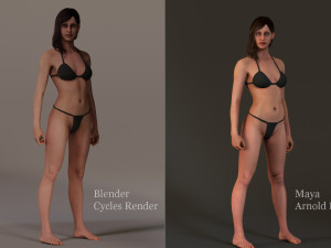 Female Base Complete Rig 3D Model
