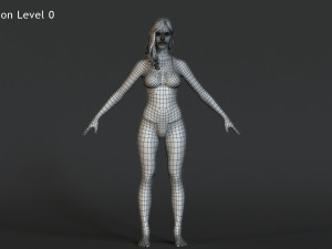 Female Base Complete Rig 3D Model