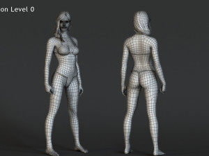 Female Base Complete Rig 3D Model