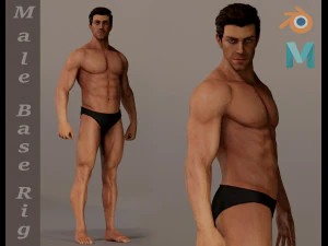 Чоловіча базова повна установка 3D Модель