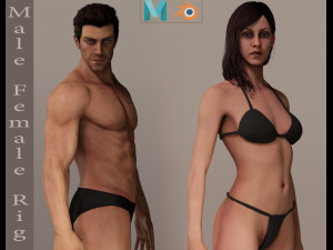 Male Female Base complete Rig 3D Model