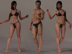 Male Female Base complete Rig 3D Model