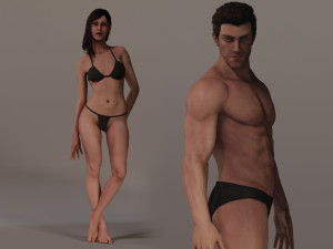 Male Female Base complete Rig 3D मॉडल