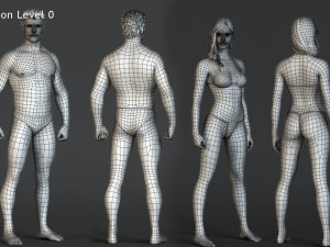 Male Female Base complete Rig 3D मॉडल