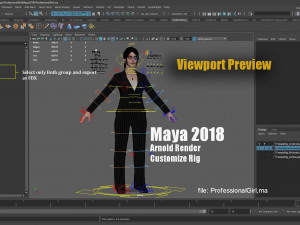 Professional Girl Rig Modelo 3D