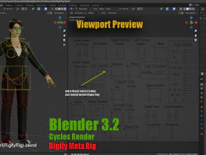 Professional Girl Rig 3D Model