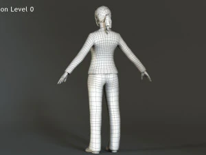 Professional Girl Rig 3D Model