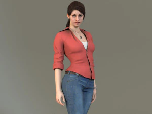 Female Base With Outfit Rig 3D Model