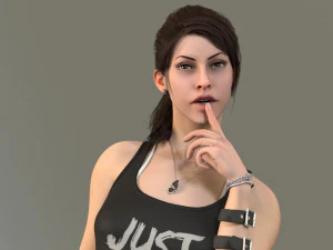 Female Base With Outfit Rig 3D Model