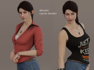 Female Base With Outfit Rig 3D-Modell