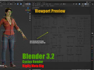 Female Base With Outfit Rig 3D Model
