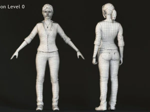 Female Base With Outfit Rig 3D Model